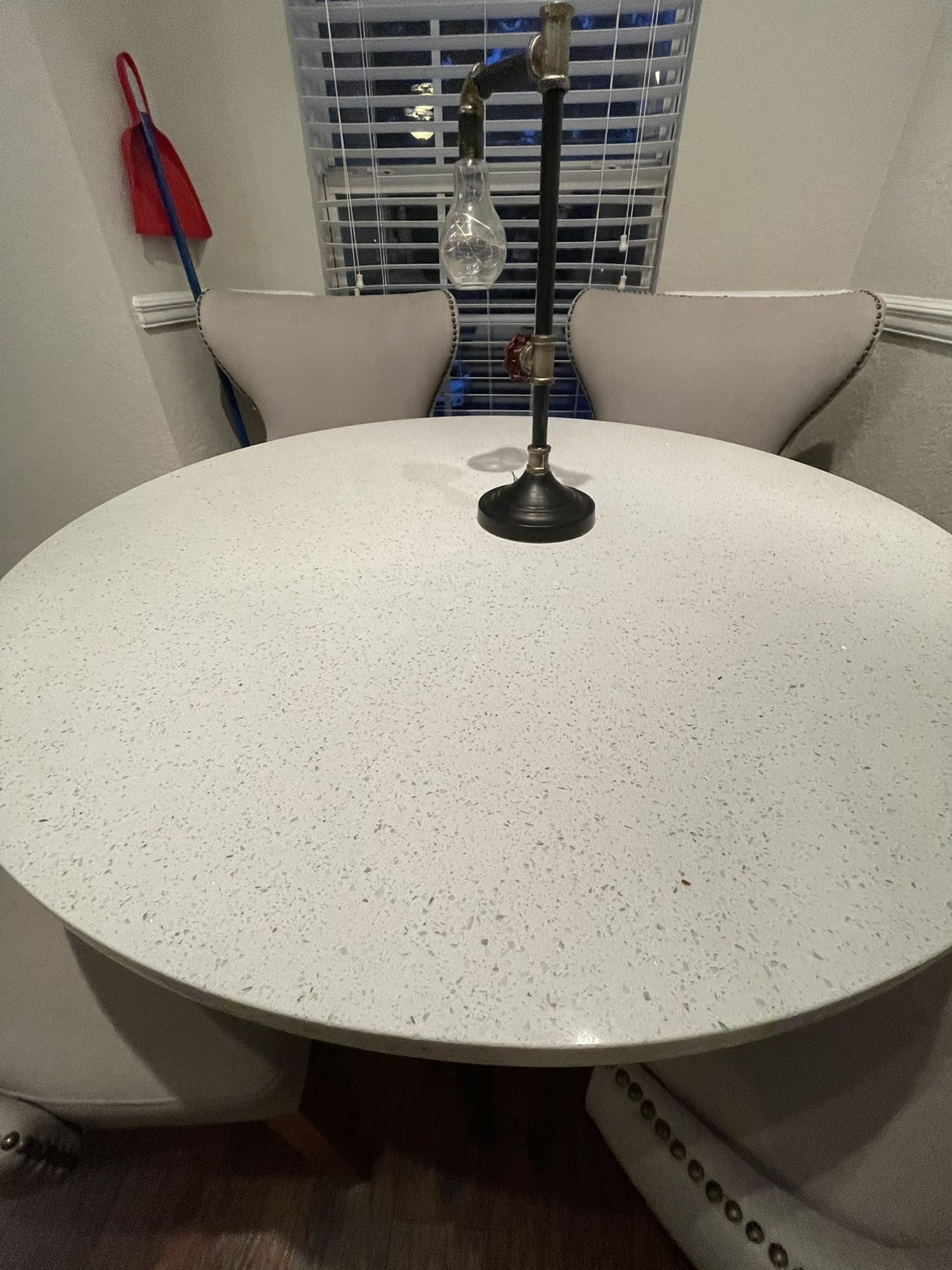 Dining Table 3Cm Sparkle White Quartz 