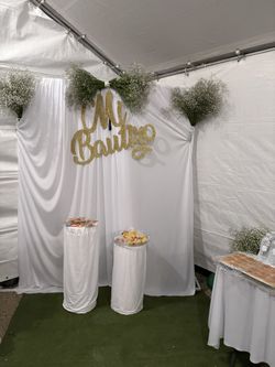 “Mi Bautizo” Gold Letter Wood Sign