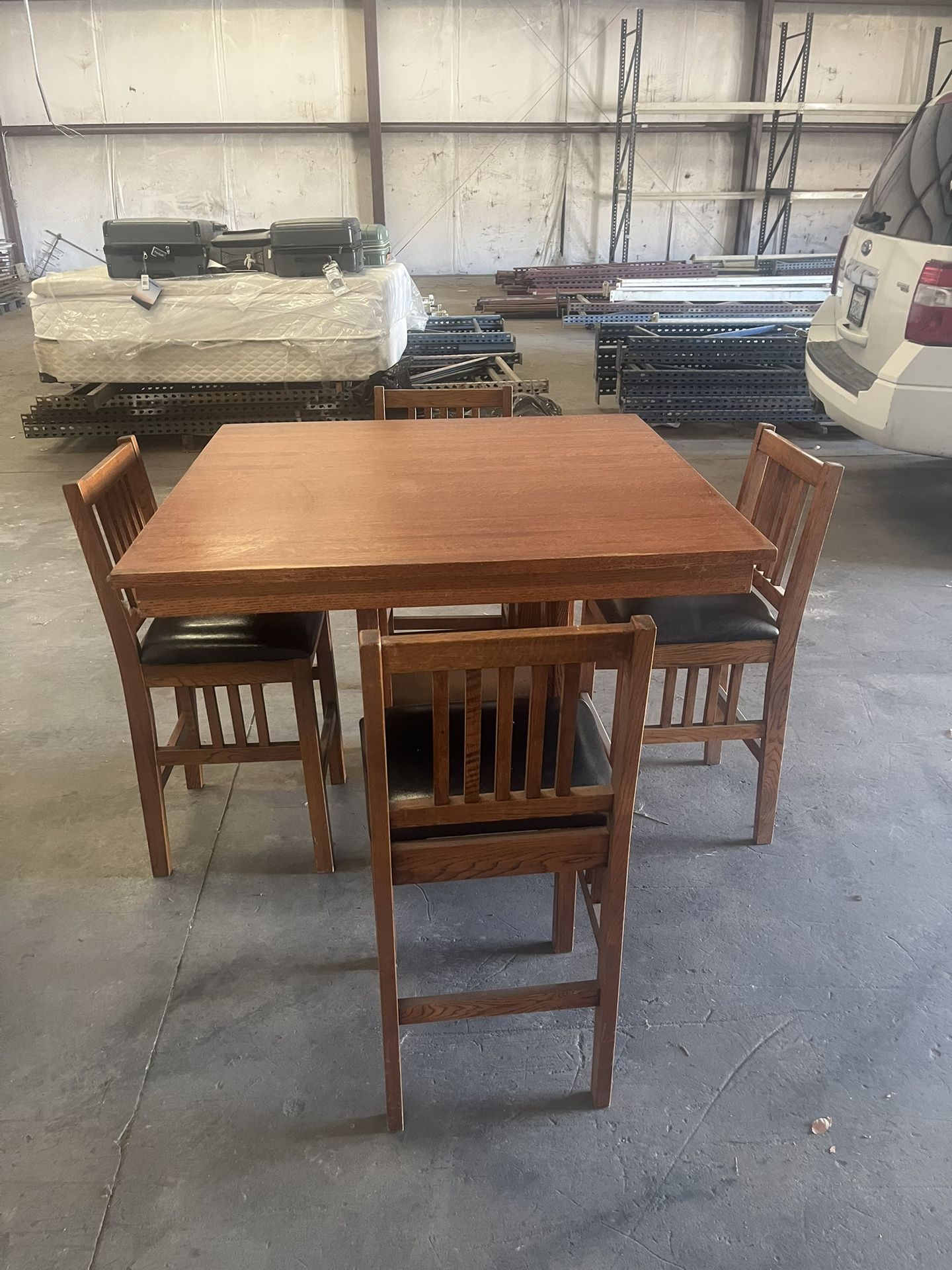 Oak High Chair Dining Table