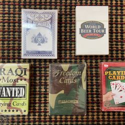 Playing Cards - Five New Decks $10