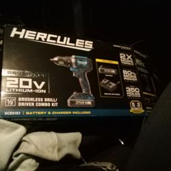 20 Volt Hercules Drill With Battery And Charger
