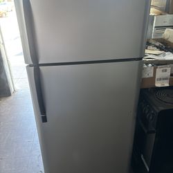 Silver Apartment Size Fridge 