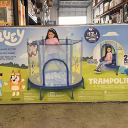 4FT Wide Bluey Trampoline Set Brand New In Box 