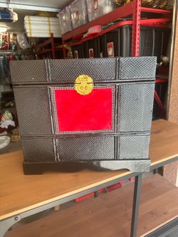Black Lacquer Decorative Chest Box