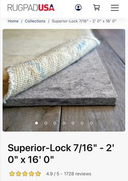 RugPadUSA Rug Pad Superior-Lock 7/16"