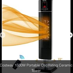 Cost way 1500W Portable Oscillating Ceramic  Tower 