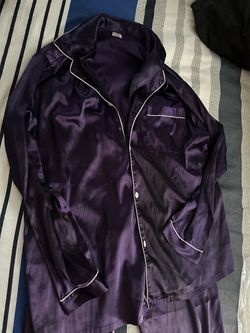 Purple satin silk pijama for men