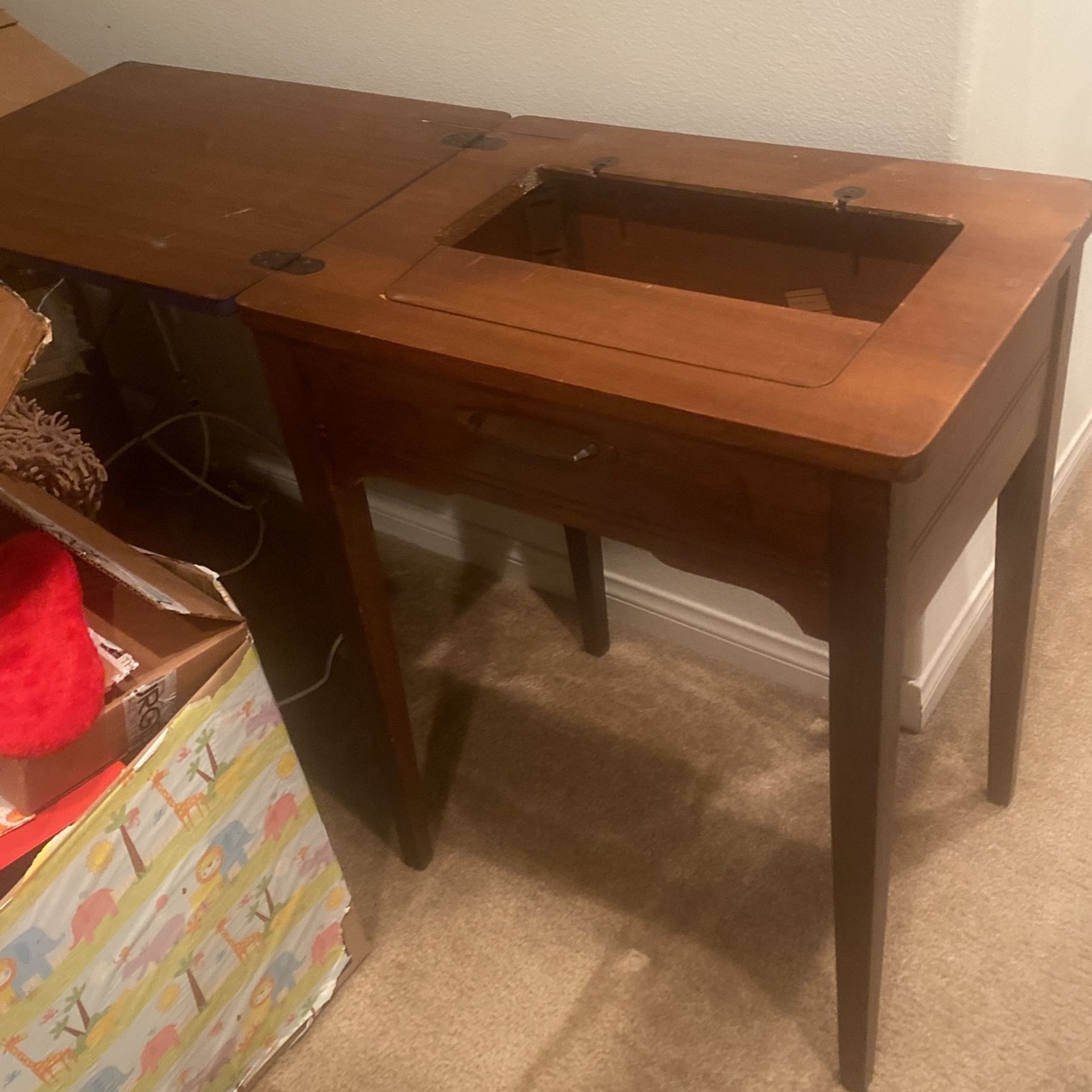 antique sewing table