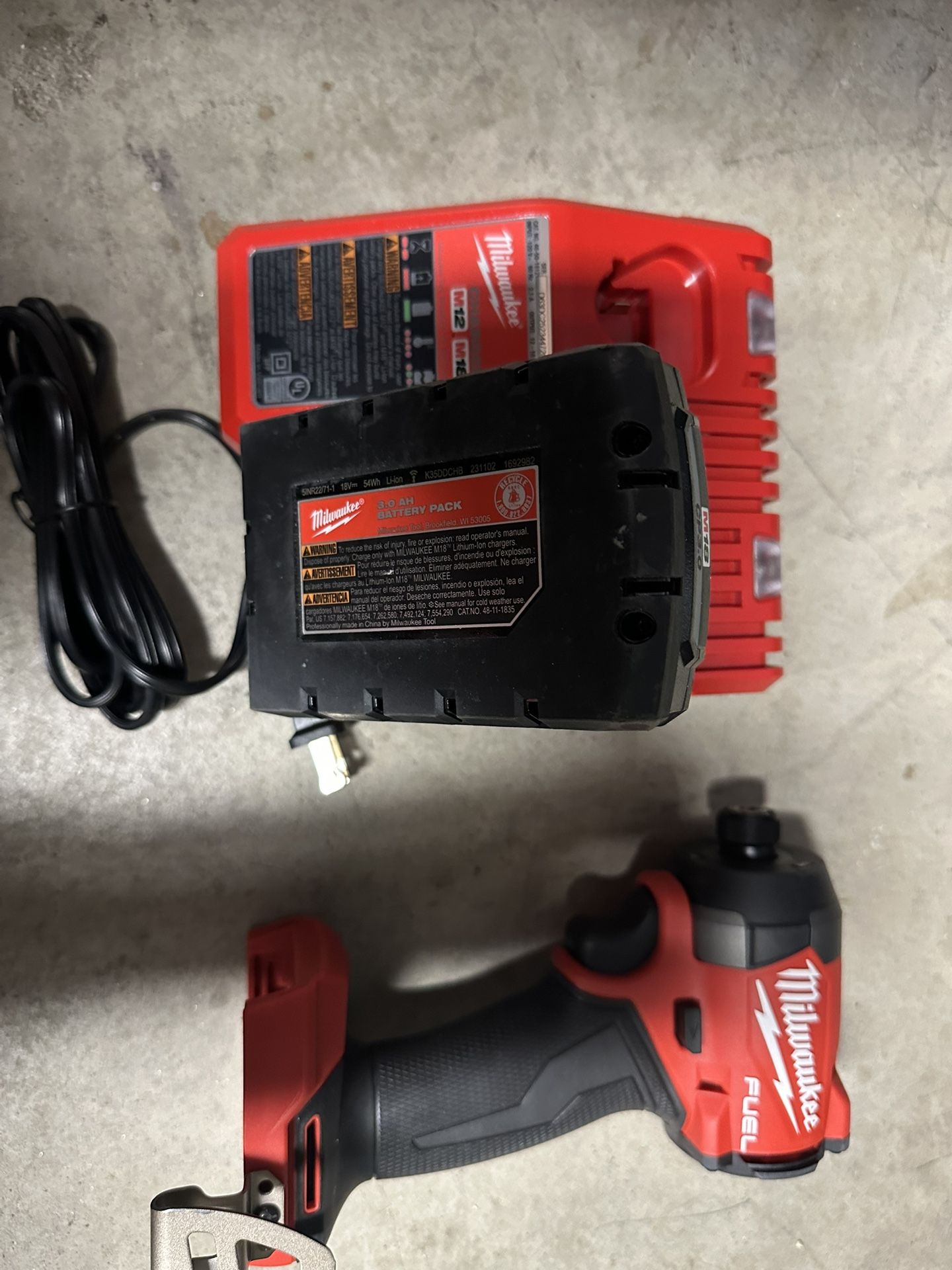 Milwaukee M18 Fuel Gen 4 Impact Driver. New No Box 3.0ah High Output