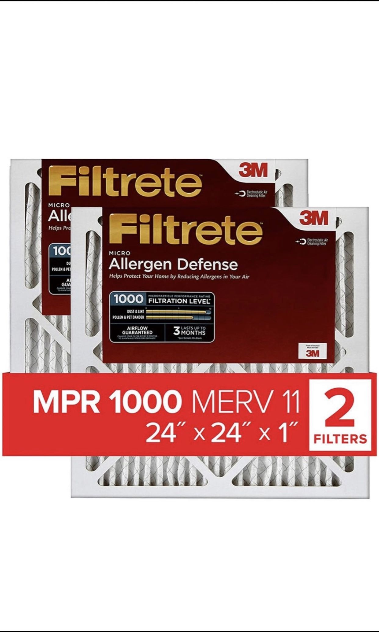 2 packs air filter