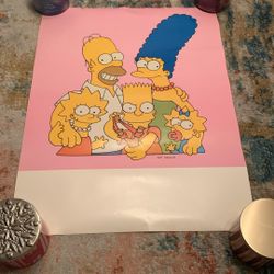 Vintage The Simpsons Cast TV Promo Poster