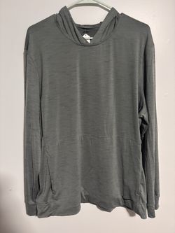 Nike Yoga Dri Fit Sweatshirt Hoodie Mens Large Gray Stretch Lightweight Pullover