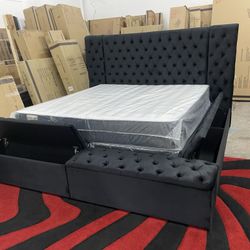 $1299 Brand New King Bed Frame With Mattress (Read Description Below)