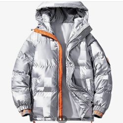 Men’s Winter puffer coat Size Large With Hoodie Brand New With Tag