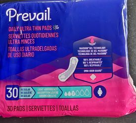 Prevail pads light absorbency