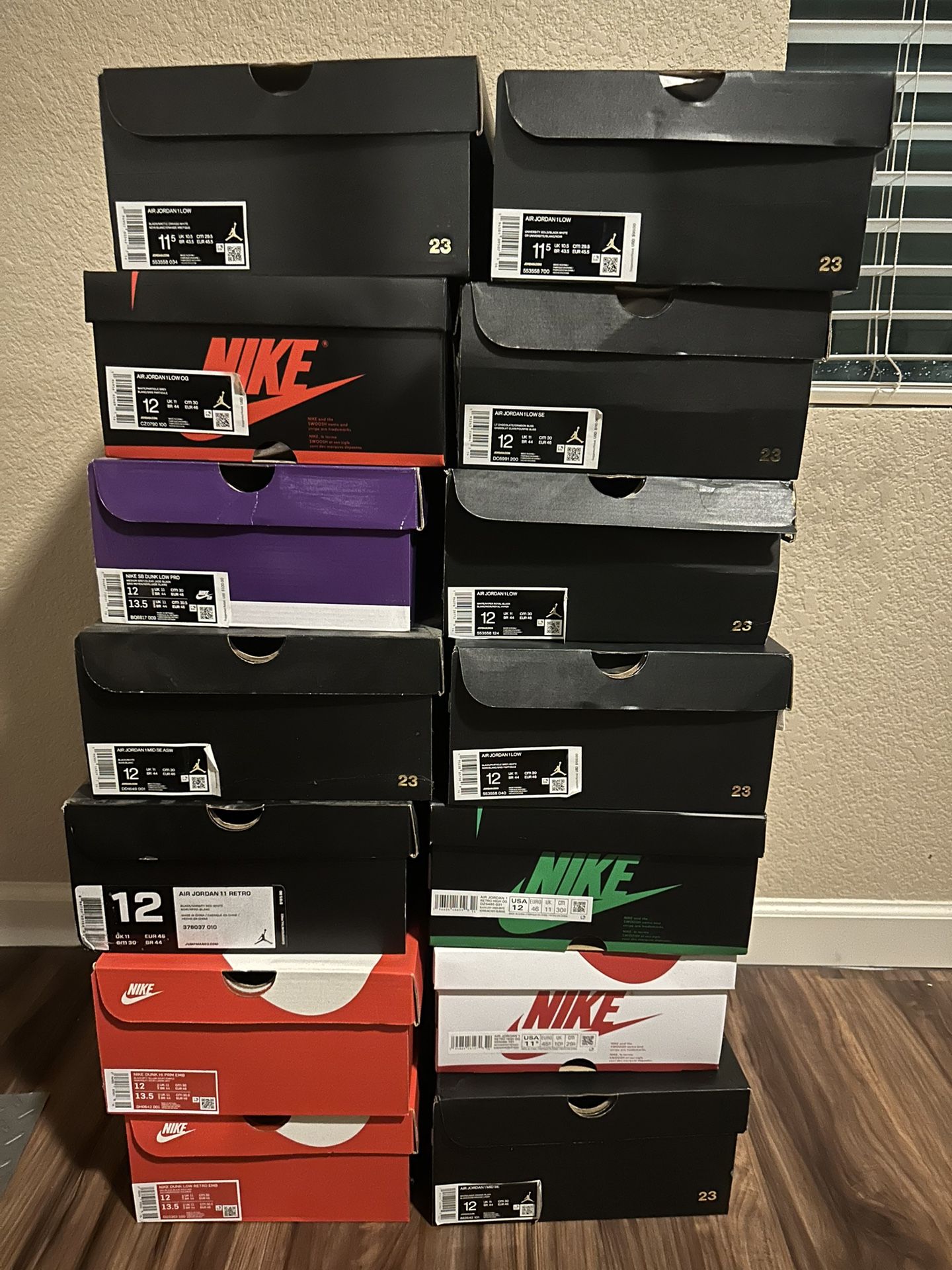 $10 14 Empty Nike & Jordan Boxes