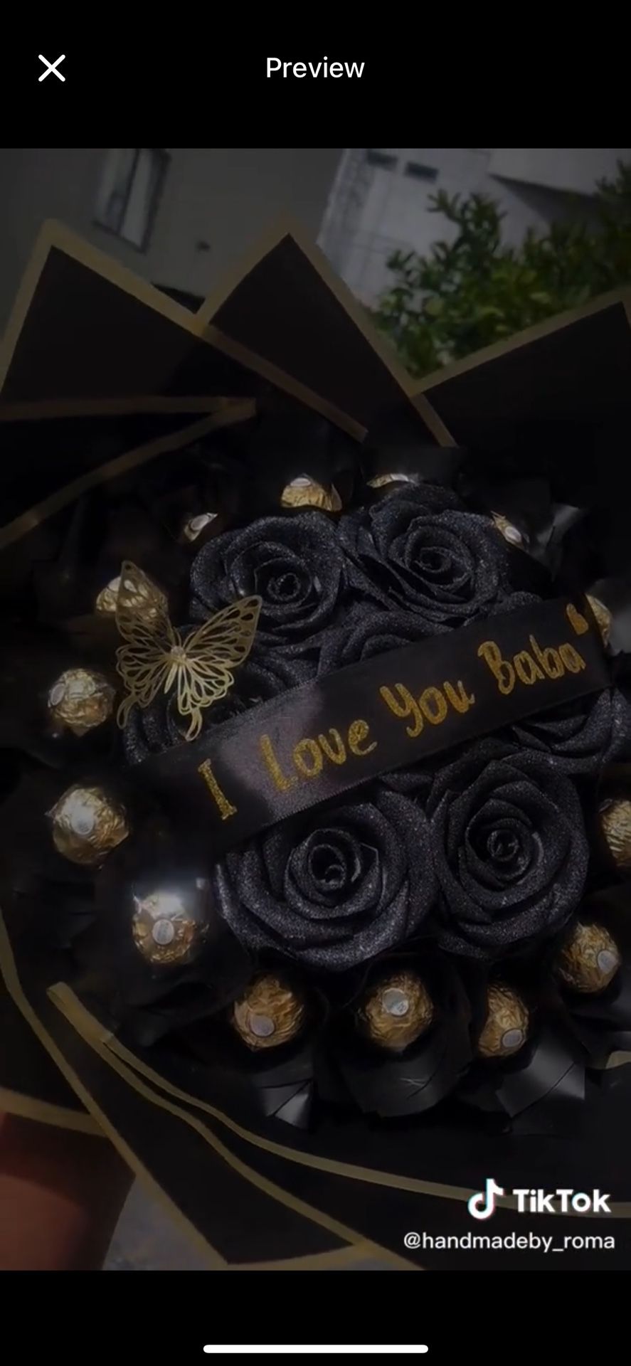 Bouquet Flower Black With Chocolate 🍫