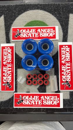 Blue Skateboard Cruiser Wheels 59mm with Abec 7 Bearings