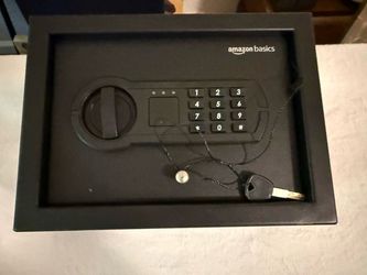 New, Amazon Basics Desk Safe with ElectronicKeypad, Black,