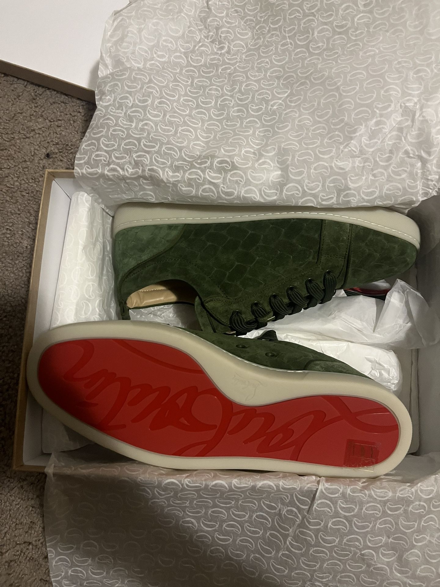 Christian Louboutin Men Louis Junior Orlato Flat US 12 / 45 Low Top Sneakers