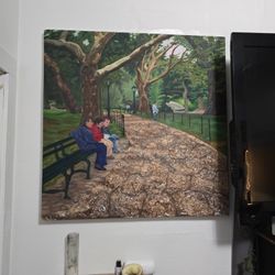Canvas Painting "Strolling In central Park"