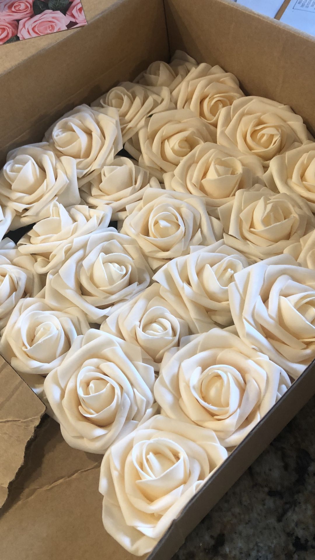 Off White/ivory Roses.  Never Used  