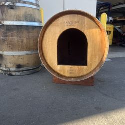 Custom Dog Beds Made From A Wine Barrel 