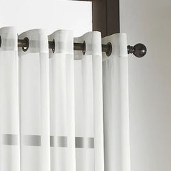 Curtainworks Soho Voile Sheer Grommet Panel 59in W x 144in L Winter White NEW
