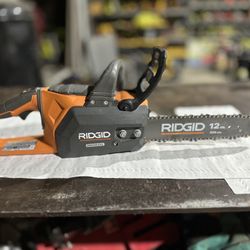 RIDGID 18V Brushless 12 in. Electric Battery Chainsaw (Tool Only
