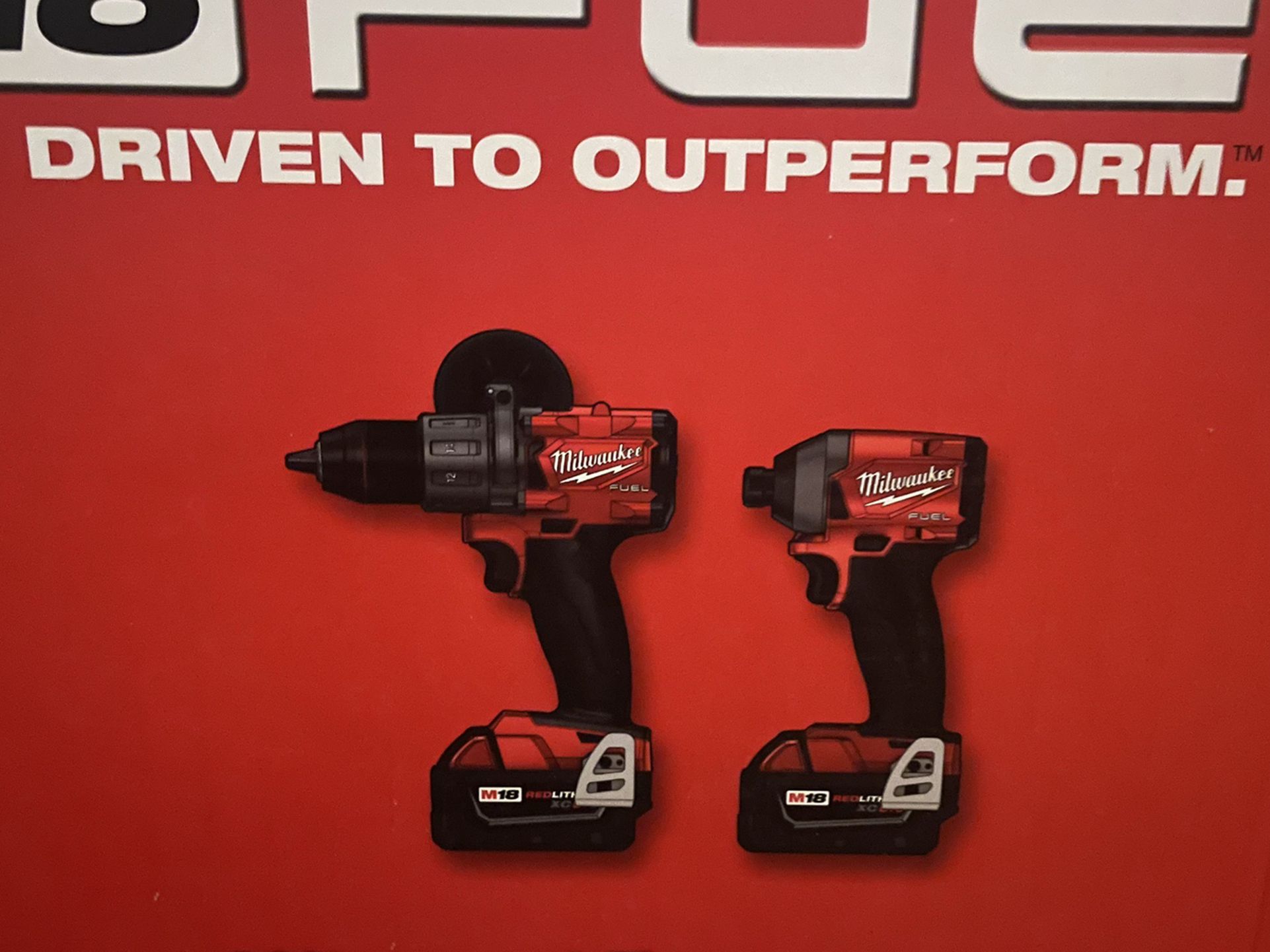 Milwaukee M18 FUEL Hammer Drill And Impact W/batteries