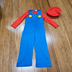 Disguise Super Mario Toddler Costume Jumpsuit Size 3T-4T Nintendo Halloween
