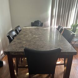 Dining Room Set,  Buffet Table and Snack Tables (4). 