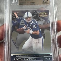 Peyton Manning Football graded card