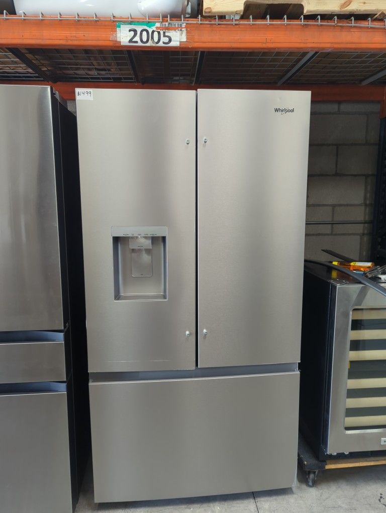 Whirlpool
36 in. 30 cu. ft. French Door Refrigerator in Fingerprint Resistant Stainless Finish with Dual Ice Makers