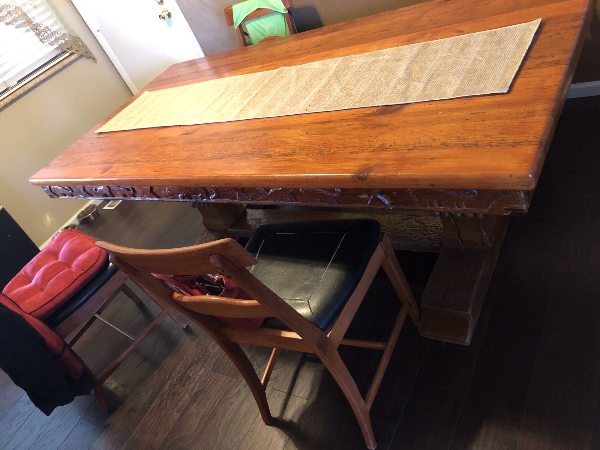 Mexican worm wood kitchen table