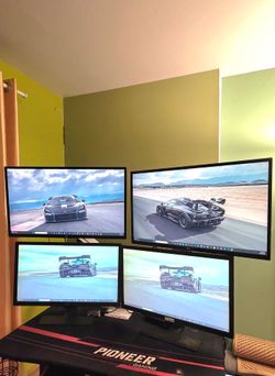 Complete 4-Monitor Workstation Bundle – Premium Productivity Setup