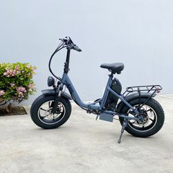 New, eBike step through, foldable 500w 48v 15ah, top speed 29mph range up to 55 miles electric bike, colors options:white/gray/orange/blue