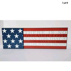 American Wooden Flag Patriotic wall art Decorative Art Country Love