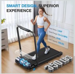 Folding Treadmill for Home, Walking Pad with Incline and Handle Bar 320+lbs Capacity,Under Desk Treadmill for Home Small Office,Low Noise Treadmills w