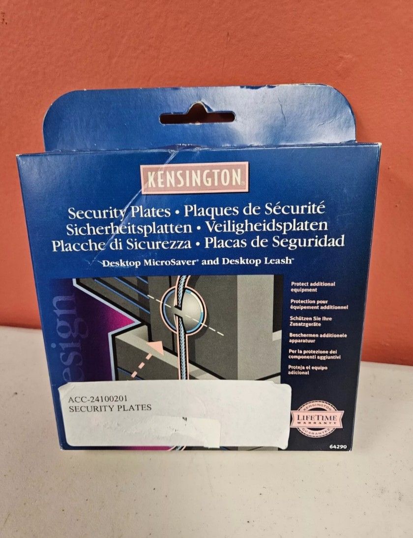 Kensington Security Plate Desktop MicroSaver and Desktop Leash 64290