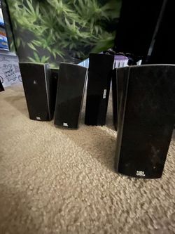 JBL Black Bookshelf Speakers – Set of 4