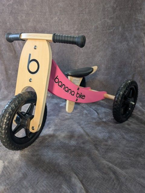 Banana Bike Tricycle Push Balance Bike Brand New For Toddlers 12-36 Months , Adjustable Seat 