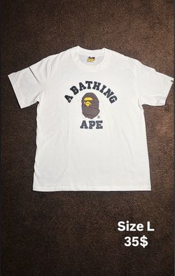 Bape white shirt L