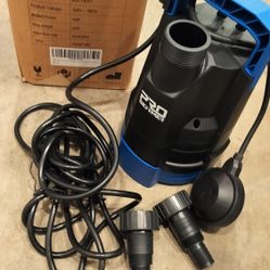 1HP Water Pump, 3430GPH Submersible Portable Clean Water Pump/ see discription