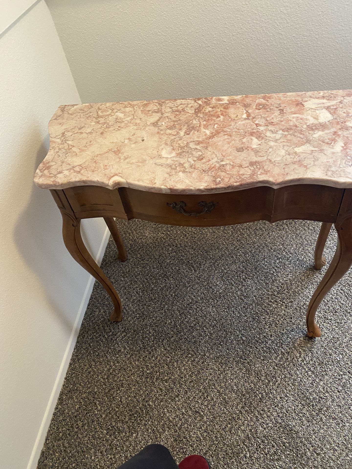 Antique Table with Marble Top