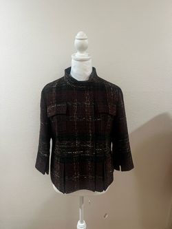 akris punto cotton wool plaid set