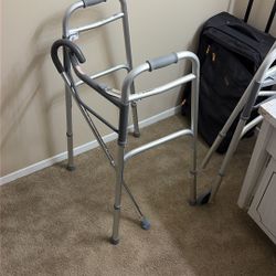 Walker With Cane Or Walker With Wheels