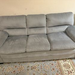 Grey Fabric Sectional Sofa/Sits 6 People