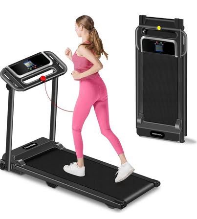 NEW FutureGlide Walking Pad, Folding Treadmill with Handlebars, Speed 0.6-7.6 MPH, 300 LB Weight Capacity. Retail price is $189.99.