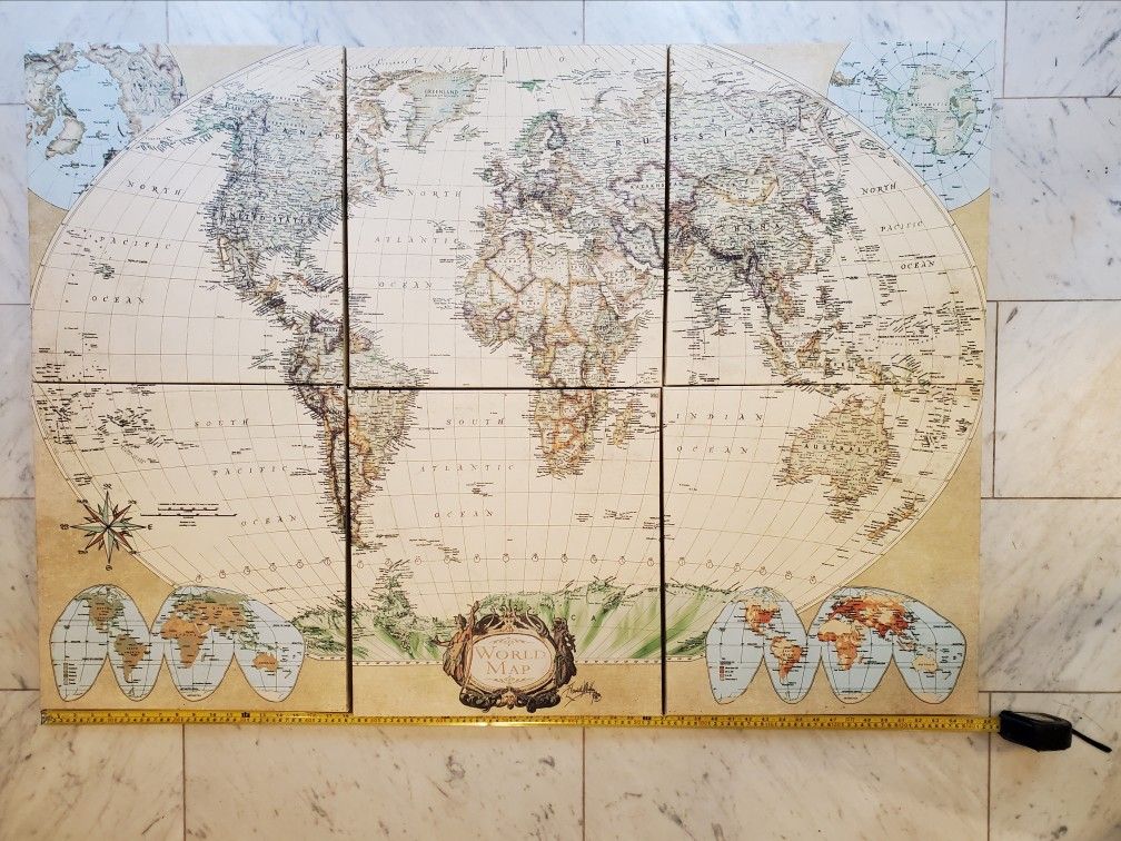 World Market Map Canvas Set
(6 pieces)